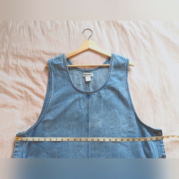 Plus size (2X) 90's Y2K, Vintage, Serengeti Jean Dress, pockets, 100% Cotton - Picture 6 of 8